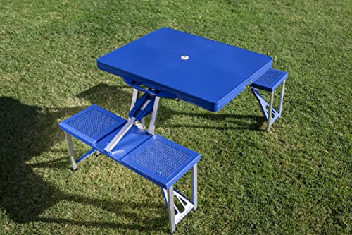 Image of PICNIC TIME NFL Picnic Table Portable Folding Table with Seats and Umbrella