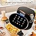 Air Fryer 5L, 10 in 1 Preset Cook Modes, Clear Glass Frying Bowl, Digital Display, 1300W Kitchen Air Fryer Oven with 24h Delay Start, Automatic Shutoff, Healthy Oil Free & Low Fat Cooking