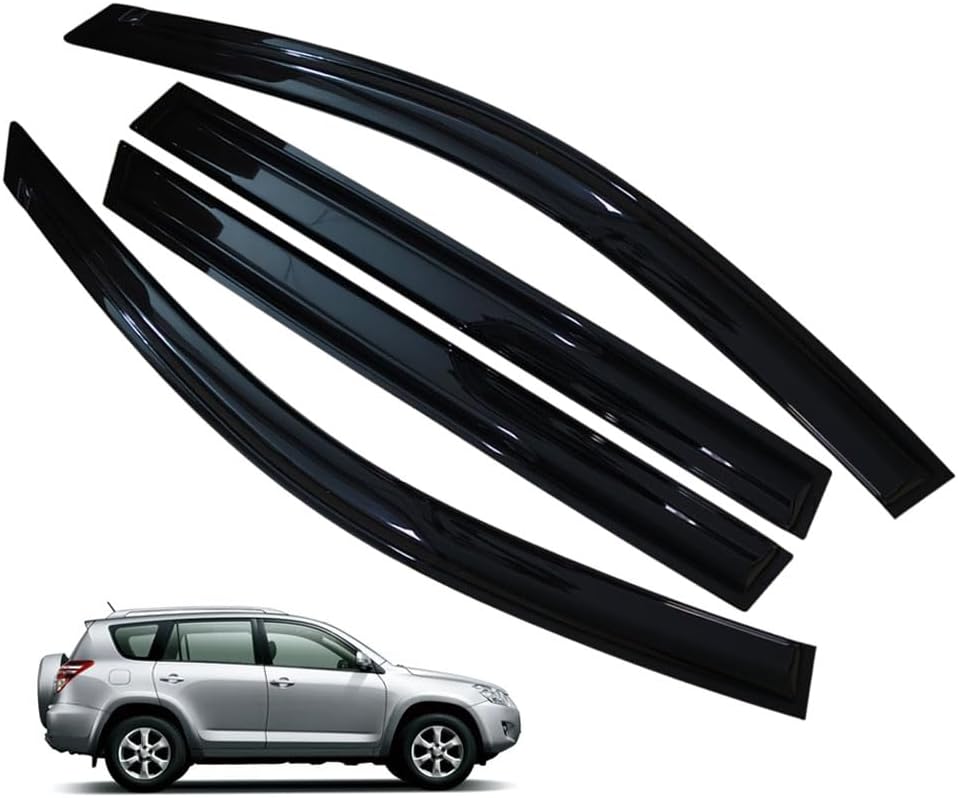 Window Visors Rain Guards for Toyota RAV4 2006 2007 2008 2009 2010 2011 2012 Accessories, Wind Deflectors Vent Shades for Toyota RAV4 Q26-Toyota-RAV4-06/12