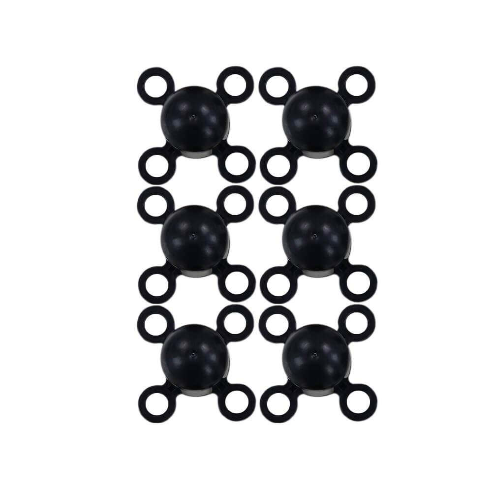 Leitkegel-Set Tag, 6 Pylonen, 10 m Kette, schwarz/gelb, 50 cm aus Kunststoff, Art.-Nr. 64055 | Leitkegel | Pylone | Markierungskegel