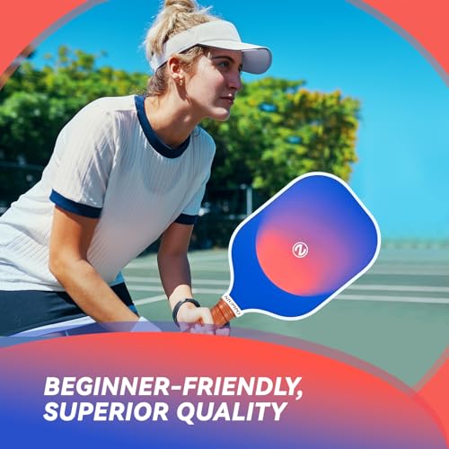 Niupipo Pickleball Paddles - Carbon Fiber Pickleball Paddle Set of 2 with Advanced Friction Coating Paddle Face & Enhanced Sweet Spot, Comes with 4 Balls, 2 Overgrips, 2 Ball Pickers & a Pro Bag - Thumbnail 2