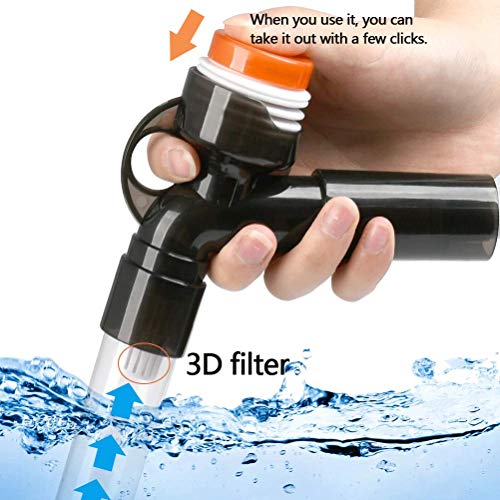 DODUOS Kit Pulizia per Acquari Aspirapolvere per Acquario Pompa a Sifone per Acquarioper Filtri Acqua a Sifone Acquario con Tubo Extralungo 2,28m+Raschietto Vetro per Pulizia Acquario Acqua e Ghiaia - Image 7
