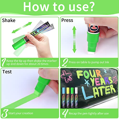 Akarued AK222028106US Jumbo Chalk Window Markers thumb #4
