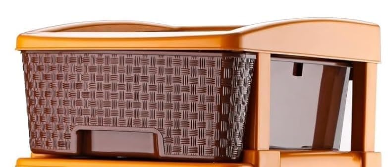 Image of Plastic Modular Drawer System for Home, Office, Hospital, Parlor, School, Doctors, Home and Kids, Product Dimension When Asembeled0 (Chocolate Brown, 1XL)