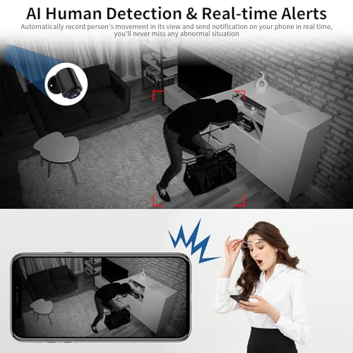 Image of VSTARCAM Tiny Camera for Home Security 1Pcs, 2.4GHz WiFi Portable Battery Operated with IR Night Vision, Human Detection, 136 Wide Angle, Baby Monitor Small Motion Activated Camera