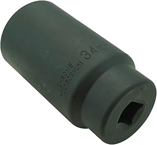 Metric 34mm 12 Point 1/2 inch Drive Deep Wall Impact Axle Nut Socket