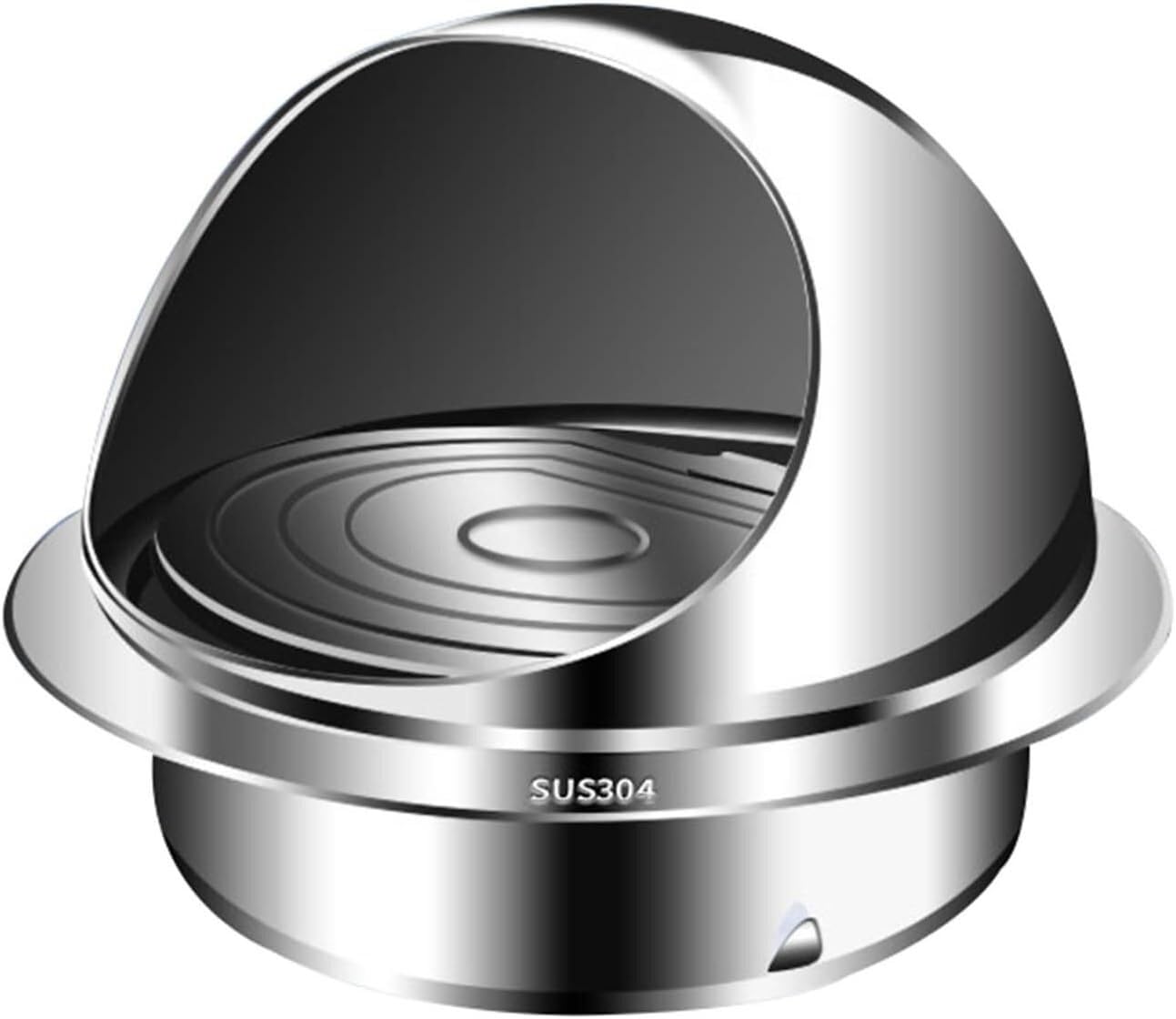 JvFbjLF 304 Stainless Steel Vent Round Bullnose Exterior Range Hood Outlet Cover(160mm)