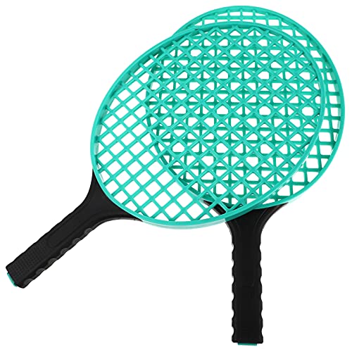 TOYANDONA 2 Piezas Raquetas de Tenis para Juguete Deportivo Exterior Raquetas de Plástico para Iniciar el Tenis Color Verde para Playa y Actividades