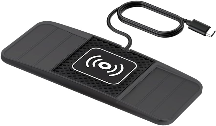 Wireless Charging Pad for Car for Audi RS e-tron GT 2022-2024, DIY Trim-to-Fit Slim Non Slip Fast Charger Car Wireless Charging Pad 30CM Cable,A&30cm Type-C Plug Cable