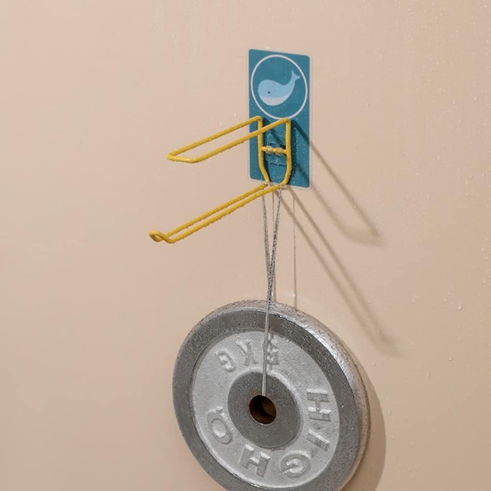 Cryfokt Punch Free Wall Hooks with Strong Adhesive, Wrought Iron