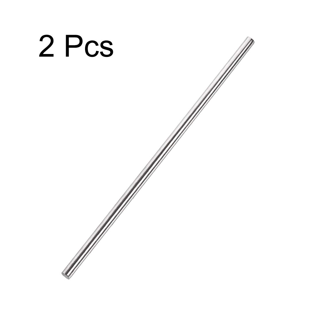 sourcing map 5 mm x 250 mm pręt ze stali nierdzewnej 304 solidny okrągły pręt do majsterkowania 2 szt