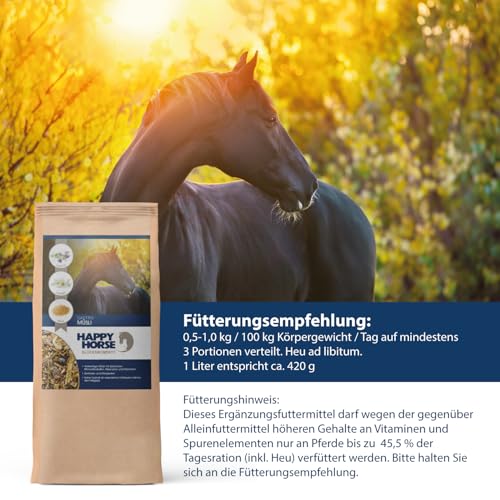 HAPPY HORSE Superfood Gastro-Revital-Müsli 2x14 kg | Getreidefrei & Melassefrei | Faserreiches Pferdemüsli zur Ergänzung der täglichen Fütterung | Mit Luzerne, Leinsamen, Kleie | Made in Germany