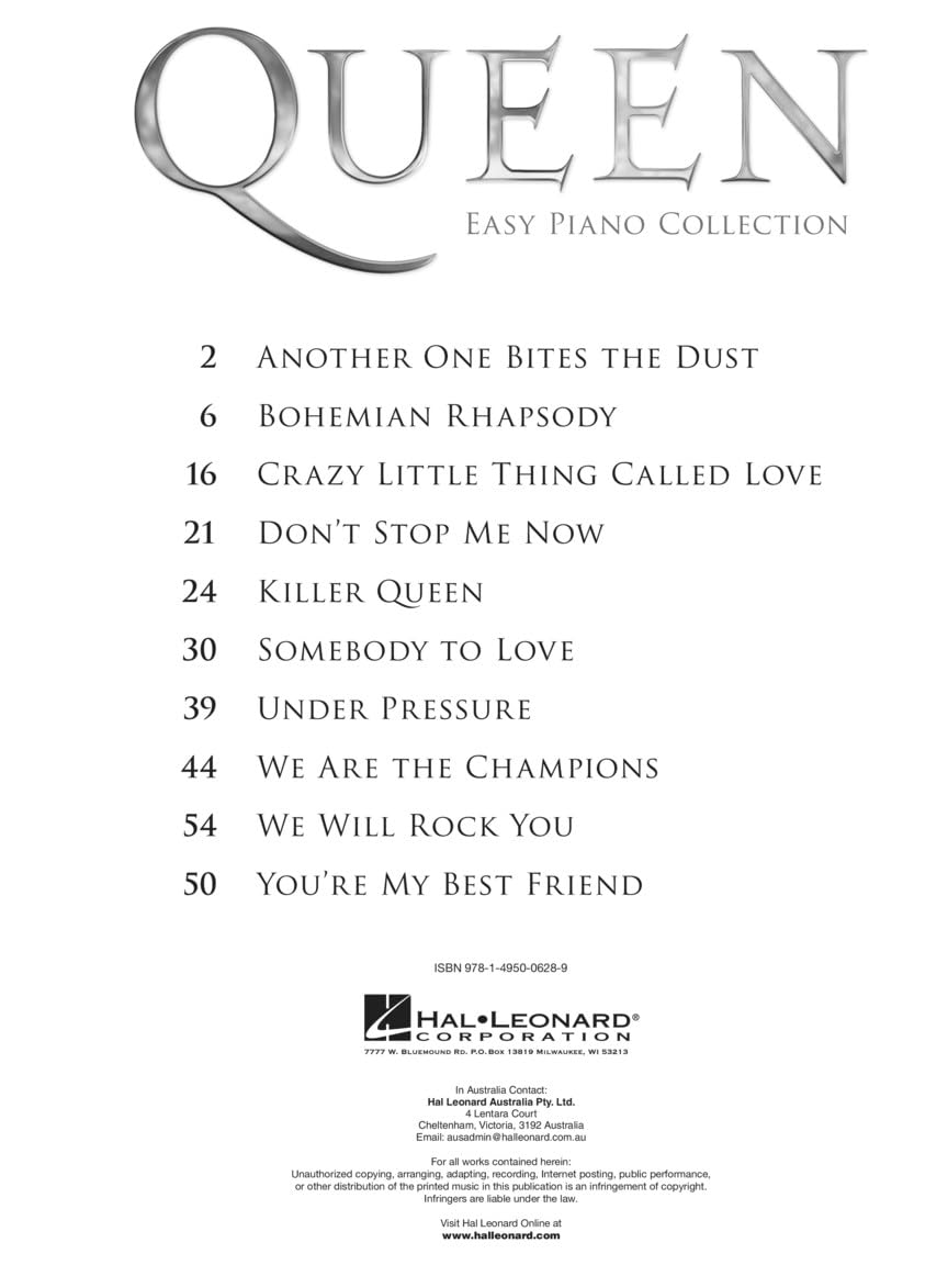 Queen Easy Piano Collection