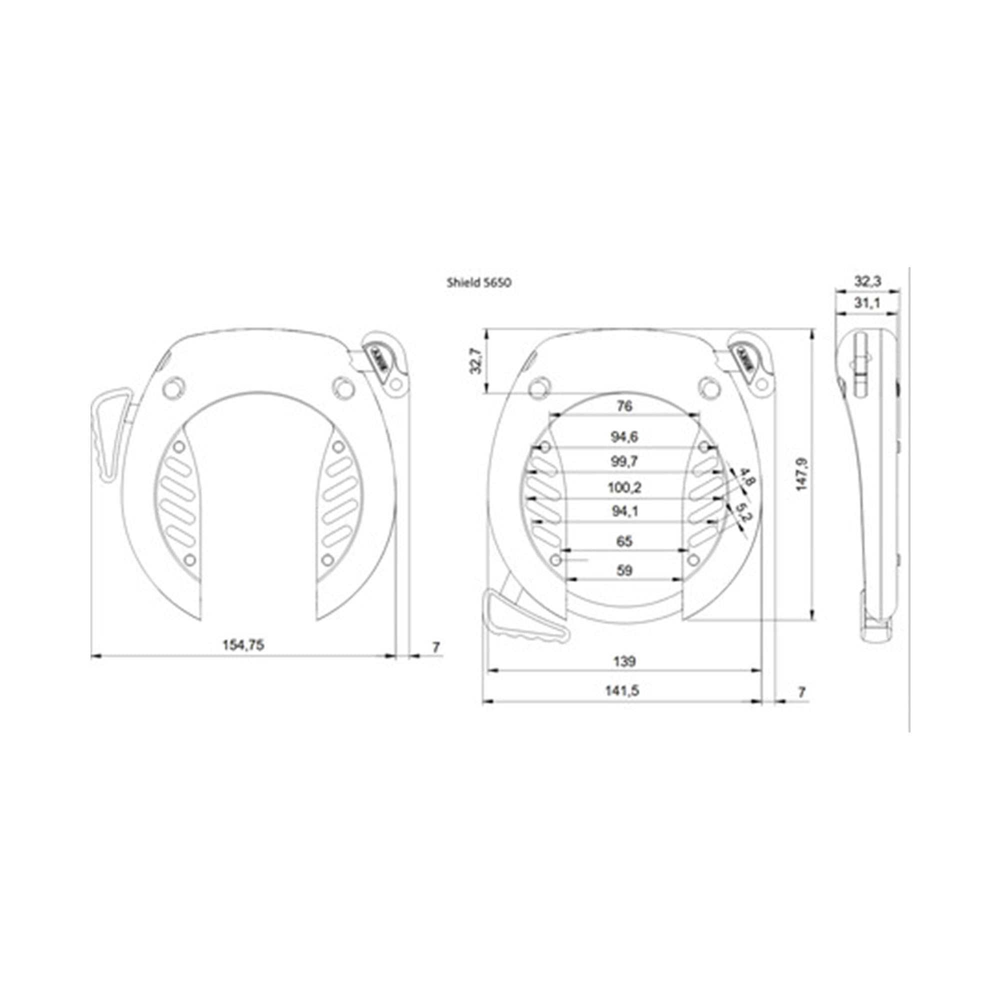 ABUS Pro Amparo 4750SL R Frameslot - zwart