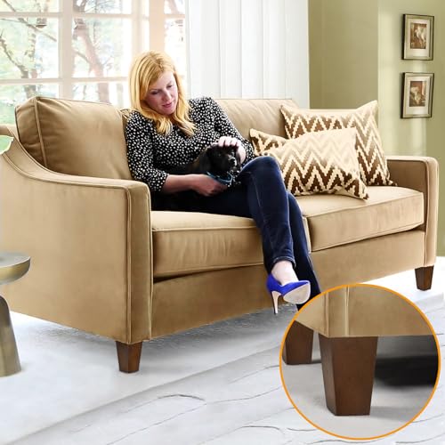 AORYVIC 5 inch Sofa Legs Wood Furniture Legs Pack of 4 Pyramid Couch Legs Mid-Century Modern Brown Replacement Legs - Thumbnail 3
