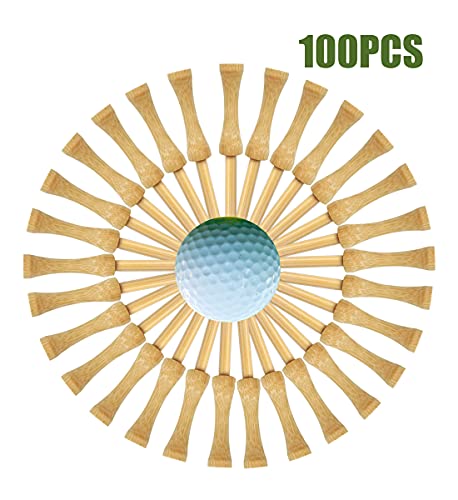 Whamz33 Step Down Golf Tees 2-1/8"Or 2-3/4"Or 3-1/4 Inch 100 Pack Durable Wooden Bamboo Golf Castle Tees thumb #5