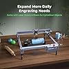 CREALITY FALCON 10w Laser Engraver with Air Assist, Laser Engraving Machine with Rotary Roller, 72W High Precision Laser Cutter and Engraver for Wood, Metal, Acrylic, Cylindrical Objects, Tumblers #2