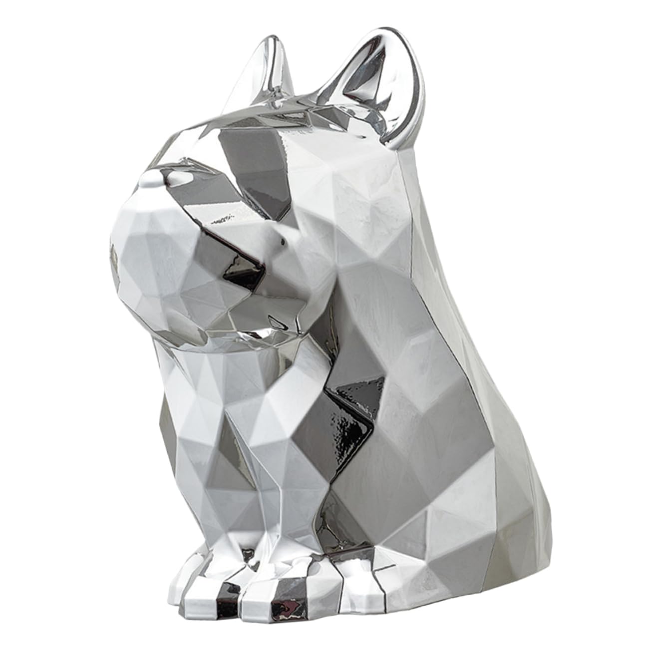 STOBAZA Dog Shape Tissue Box Cover Art Rattan Design Napkin Holder for Living Room Dog Decorations Silver