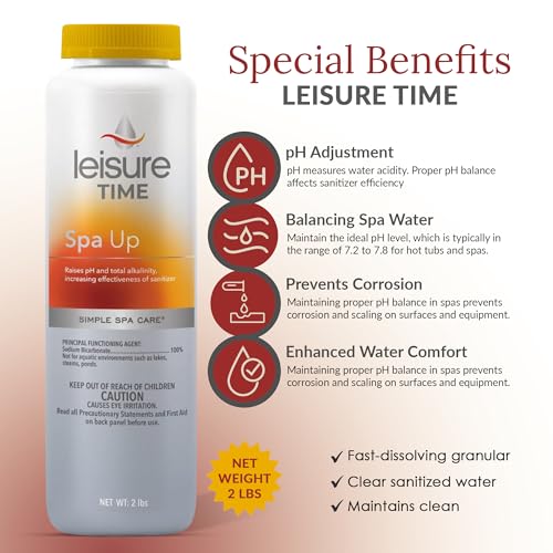 Bundle-Leisure-Time-Spa-Up-pH-Increaser-for-Hot-Tub-Easy-to-Use-Spa-ph-Increaser-pH-Up-for-Swimming-Pools-Fast-Dissolving-Granular-Pool-pH-Increase-Product-Bonus-Cleaning-Towel-2Pack Bundle Leisure Time Spa Up pH Increaser for Hot Tub Easy to Use Spa ph Increaser pH Up for Swimming Pools Fast Dissolving Granular Pool pH Increase Product Bonus Cleaning Towel 2Pack