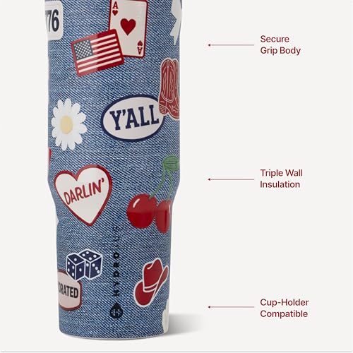 Image of HydroJug Sport 32 oz Insulated Stainless Steel Water Bottle, American Honey