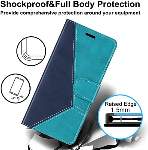 Image of Perkie Trendy Series, Faux Leather Wallet Flip Case Magnetic Closure Flip Cover for for Motorola Moto G54 5G (Sky Blue)