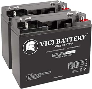 VICI Battery VB18-12 - 12V 18AH Replacement for Friendly Robotics Robomower RL850 Lawn Mower Batteries - 2 Pack