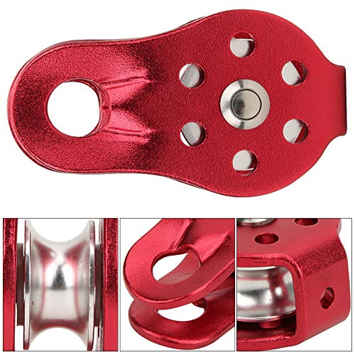 Polia de escalada de metal ao ar livre, polia única de escalada, recreação para esportes industriais