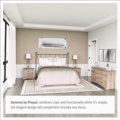 Prepac Sonoma Rustic 5-Drawer Tall Dresser for Bedroom, Farmhouse Dresser Chest of Drawers 17.75" D x 31.5" W x 44.75" H, Drifted Gray - Image 9