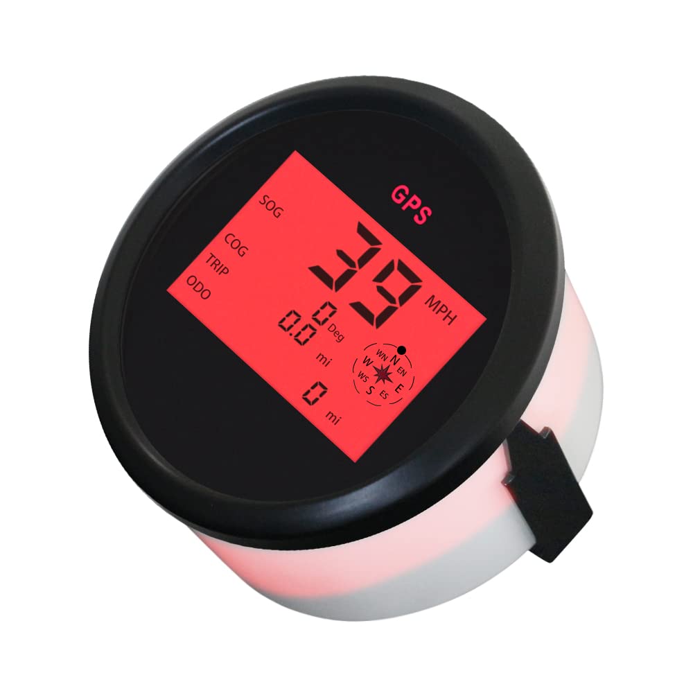 Medidor Tacómetro Voltímetro Medidor de Nivel de Combustible Odómetro Digital GPS 85mm 12V/24V