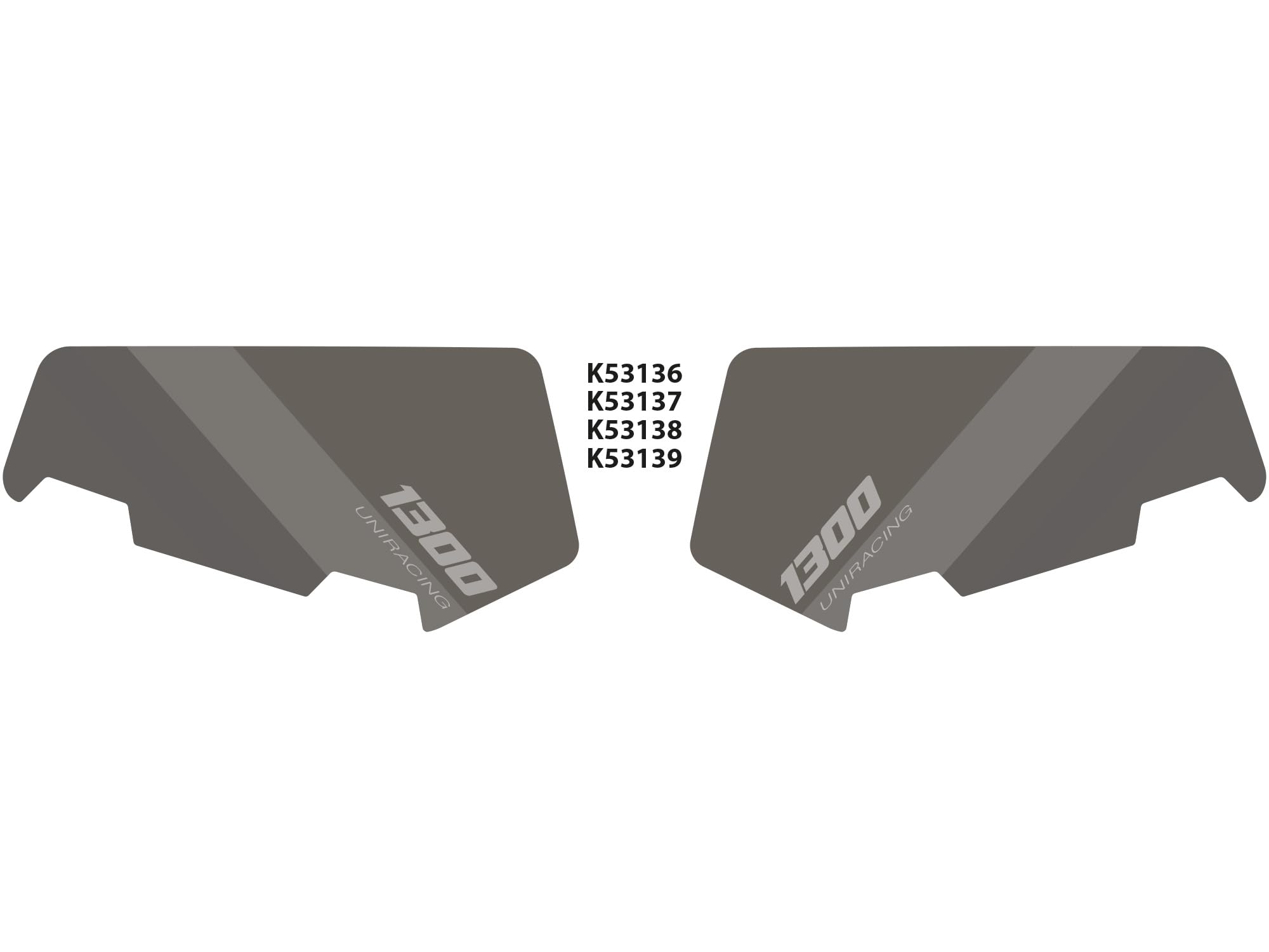 UNIRACING Kit Schutz und Dekoration des Seitenträgers OEM für BMW R1300GS Trophy