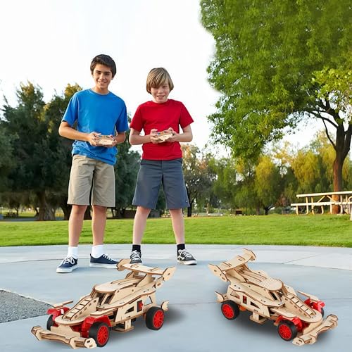 Experimente für Kinder ab 8, 9, 10, 11, 12, 13, 14 Jahren,Formel 1 Ferngesteuertes Auto Bausatz aus Holz für Jungen & Mädchen,Wissenschaftsspielzeug Geschenk Lernspielzeug für 8-12 Jährige
