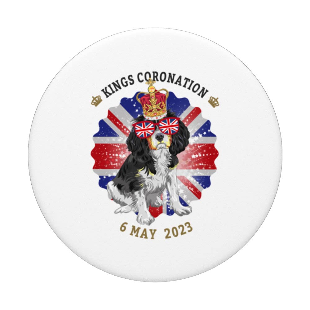 Kings Coronation Costume Idea For Kids & Union Jack Flag PopSockets Swappable PopGrip, Black - Image 3