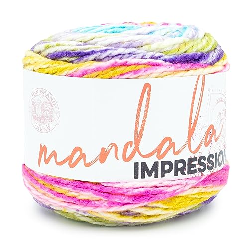 Image of Lion Brand Yarn Mandala Impressions, Bulky Yarn, Wildflower, 1 Pack