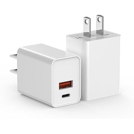 USB C Wall Charger for Apple Watch, 2 Pack 20W Fast Charging Block