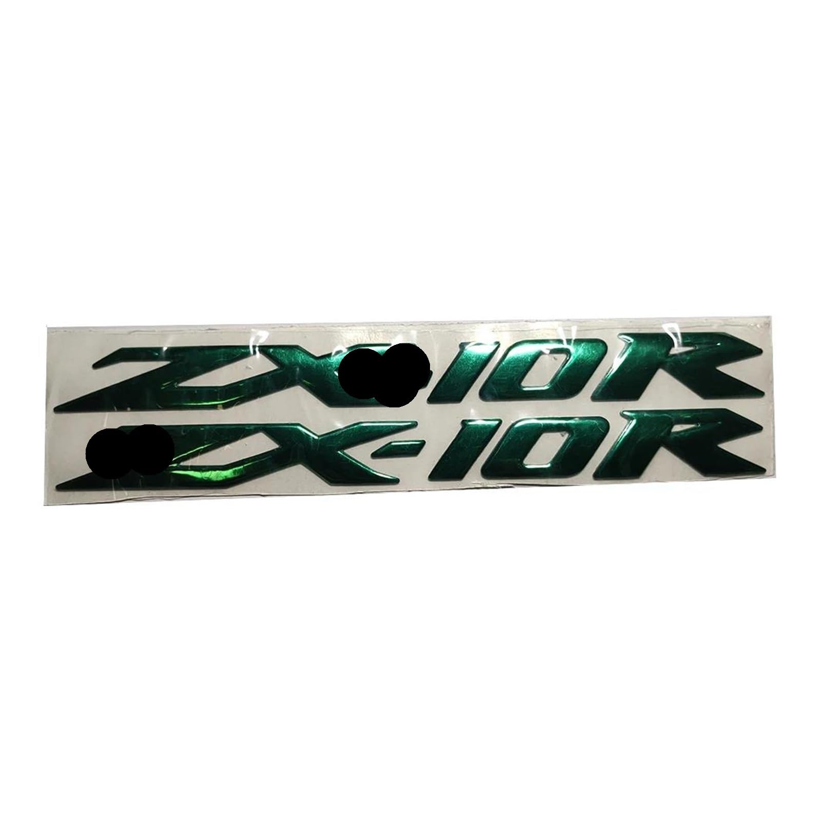 Decoration for Kawasaki ZX6R ZX10R ZX14R ZX-6R ZX-10R ZX-14R 3D Emblem Badge Decal Tank Wheel Sticker Soft Reflective Decals(Green,ZX10R)