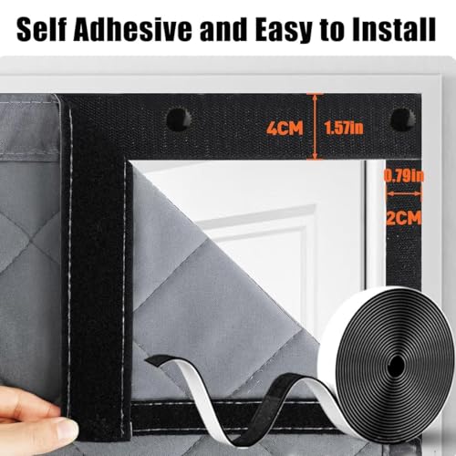 Isolant thermique de porte magnétique auto-adhésif rideau de protection froid