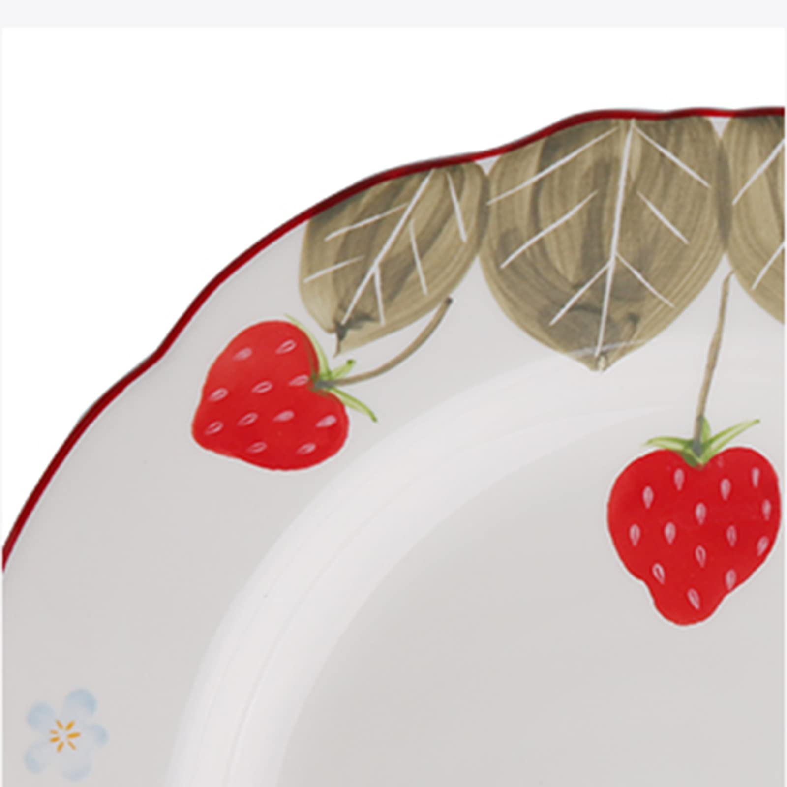 Lindo Plato De Verduras, Plato De Comedor Rural con Estampado De Flores, Vajilla para La Fiesta del Hotel En El Restaurante Casero, Cerámica/15,2 CM/20,5 CM/26 CM(Size:20.5 * 20.5 * 2.3CM)