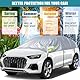 Halbgarage Autoabdeckung, Universal Halbe Autoabdeckung Allwetter Schutz mit Haken und Riemen, Wasserdicht Staubdicht Sonnenschutz Wetterfest für SUVs Größe M und Kombi