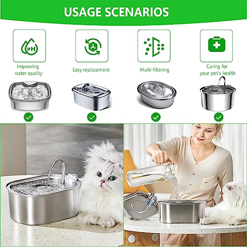 Filtros para fuente de agua para gatos HIFROM 8 piezas miniatura 6