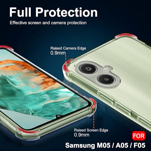 Image of TheGiftKart Transparent Crystal Clear Back Cover Case for Samsung Galaxy M05 / A05 / F05 | Shockproof Soft TPU Case | Cushioned Edges for Ultimate Protection Back Cover Case (TPU, Transparent)