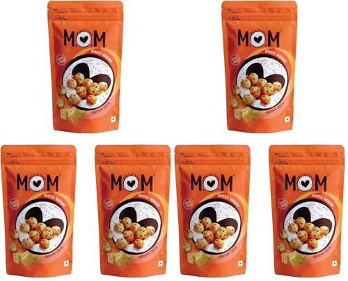 Image of MOM - Meal of the Moment, Roasted Cheddar Cheese Makhana (Pack of 6) 52g / 56g - Gluten Free | Anti Oxidants | MSG Free | Zero Trans Fat | No added Preservatives and No Artificial Flavours