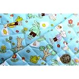 ◇ ＜ 40cm単位で販売 ＞ Ｑ- キャラクター キルティング 生地 １００日後に死ぬワニ （ ブルー) 柄番号１ (絵本 えほん) （ キルト キルト生地 手芸 生地 キャラクター 布 ピロル ）