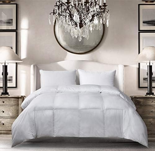 Blue Ridge Home Fashions Microfiber Light Weight Solid Down Alternative All Season Comforter-Hypoallergenic Polyester Fill, King 102 x 86, White