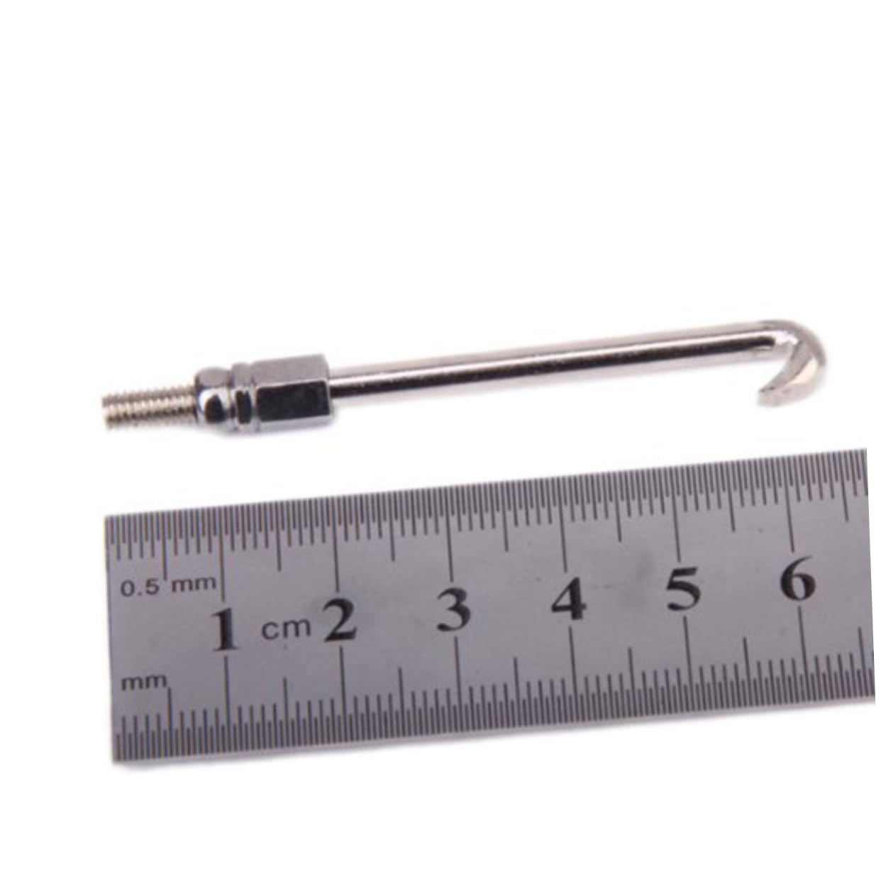 TOYANDONA Gancho de Banjo Redondo de 2,5 Pulgadas en Acero Plateado con Tuerca, Paquete de 24 Piezas para Accesorios de Banjo Resistentes y Duraderos