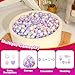Realhaha Star Ball Pit Balls with Bear and Heart Shape, for Toddlers Babies Kids Playpen Pool Puppy Dog Cat Play, 200pcs, Purple Blue