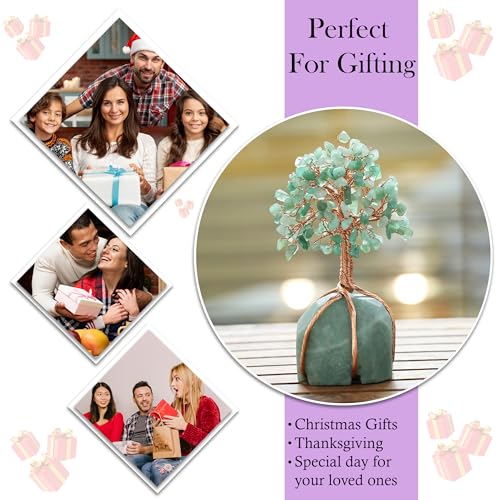 Image of Crocon Green Aventurine Crystal Tree, Birthday Gifts for Women, Men | Green Aventurine Stone Base Tree of Life Decor for House, Sister Gift, Birthday Gifts for Mom & Dad, House Warming Gift