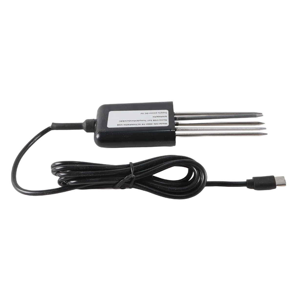 Ausi Sensor de suelo USB 7 en 1 con funciones de medición de pH, temperatura, humedad y nutrientes (solo disponible para Android)