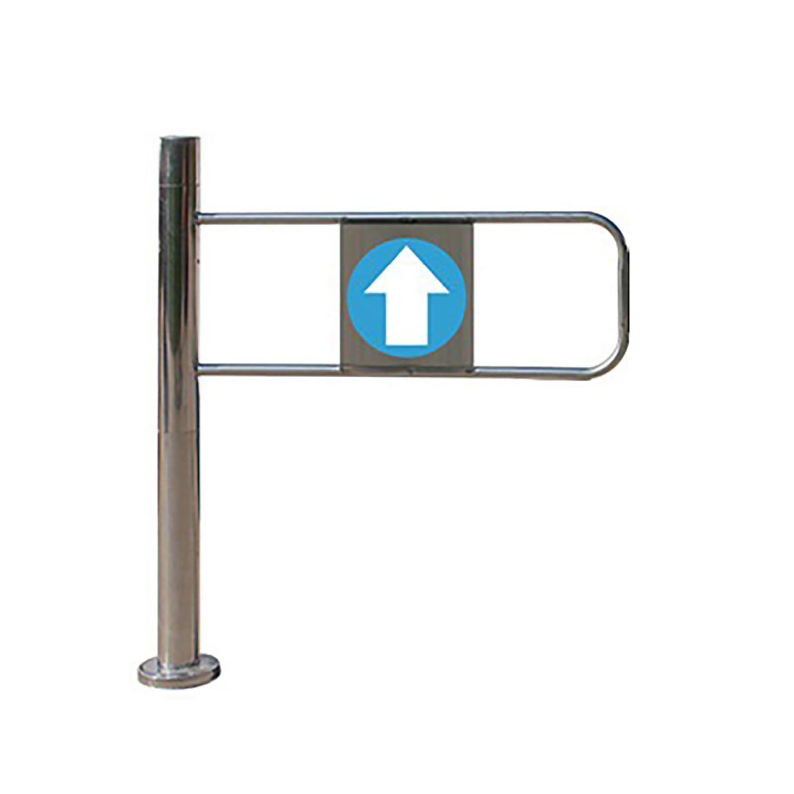 Valla de seguridad de acero inoxidable de 1 vía con montaje en poste para pasillos industriales, control de acceso de puerta duradero (derecha) 50 x 97 cm
