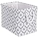Bone Dry DII Small Rectangle Pet Toy and Accessory Storage Bin, 14x8x9, Collapsible Organizer Storage Basket for Home Décor, Pet Toy, Blankets, Leashes and Food-Gray Lattice Paw Print