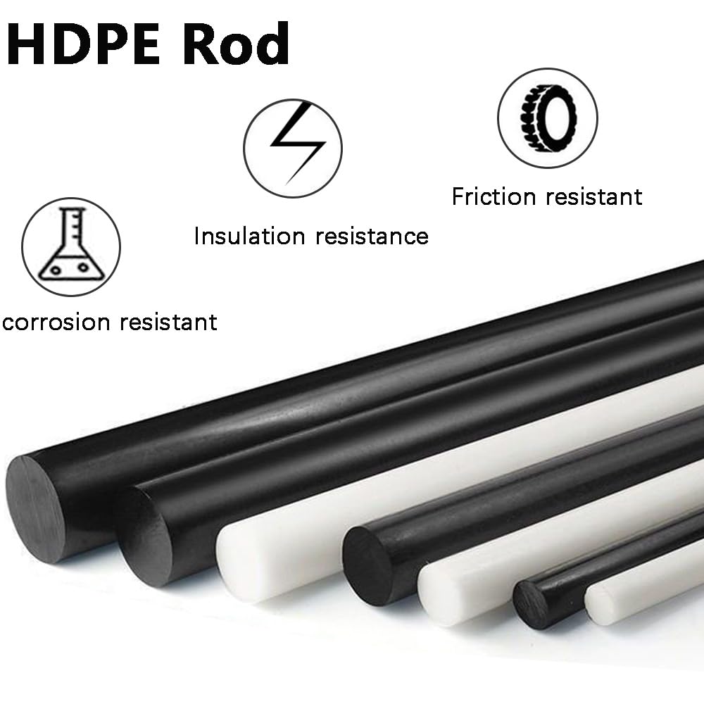 HDPE Plastic Round Rod - 2" x 13" -3 HDPE Plastic Round Rod - 2" x 13" -3